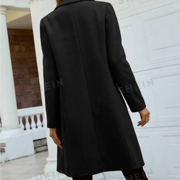 SHEIN Prive Double Breasted Lapel Collar Overcoat - Picture 2 of 2